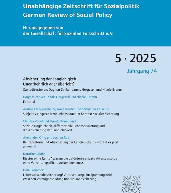 Absicherung der Langlebigkeit: Unentbehrlich oder überlebt? (SF 5/2025)