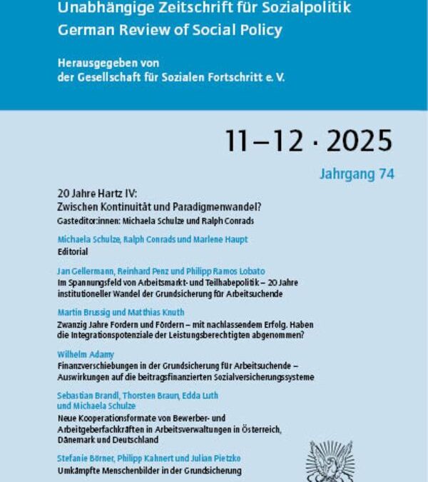 20 Jahre Hartz IV: Zwischen Kontinuität und Paradigmenwandel? (SF 11–12/2025)