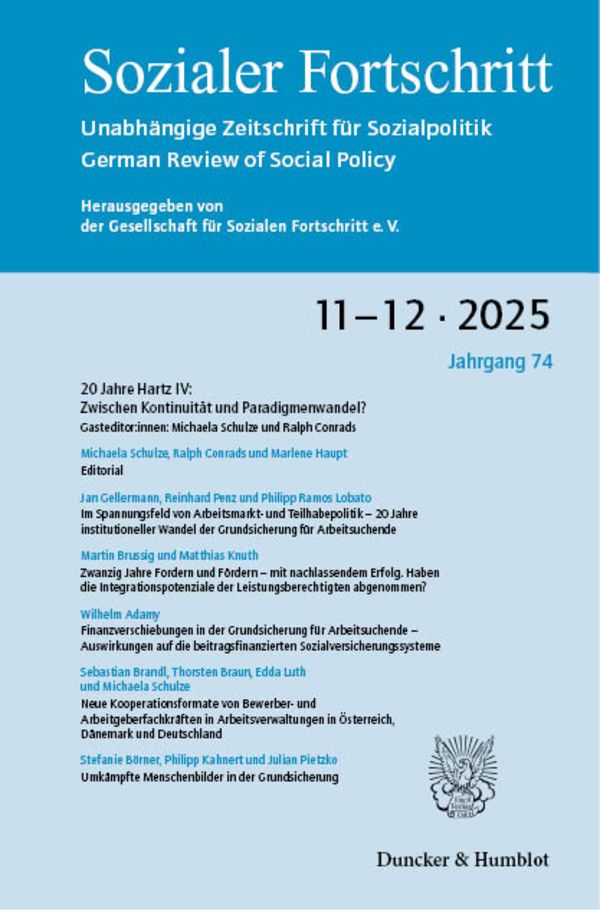 20 Jahre Hartz IV: Zwischen Kontinuität und Paradigmenwandel? (SF 11–12/2025)