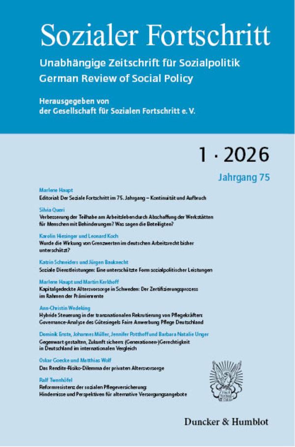 Sozialer Fortschritt (SF 1/2026)